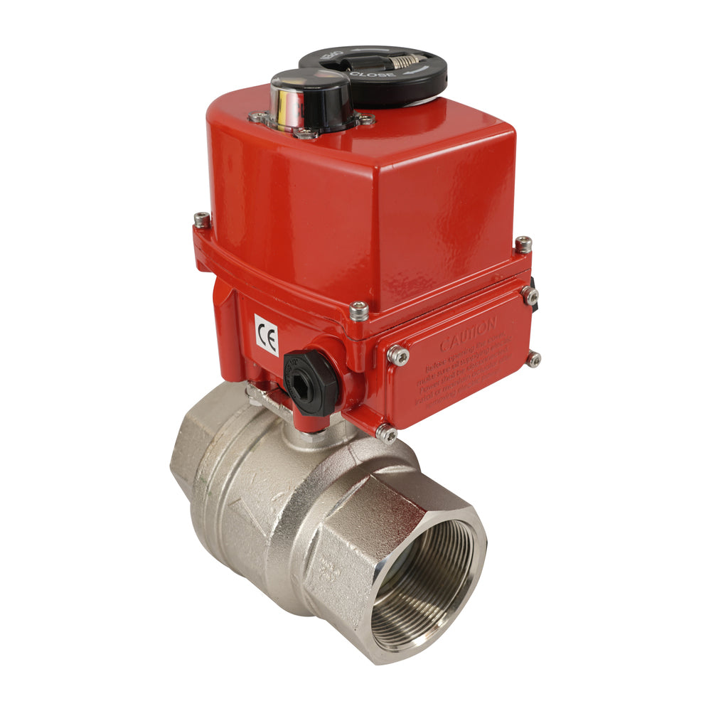 G 2 1/2 inch 2-Way brass Electric ball valve 24 V AC/DC