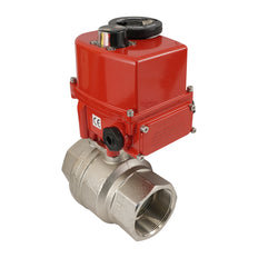 Rp 1/4 inch 2-Way brass Modulating Electric ball valve 24 V AC/DC