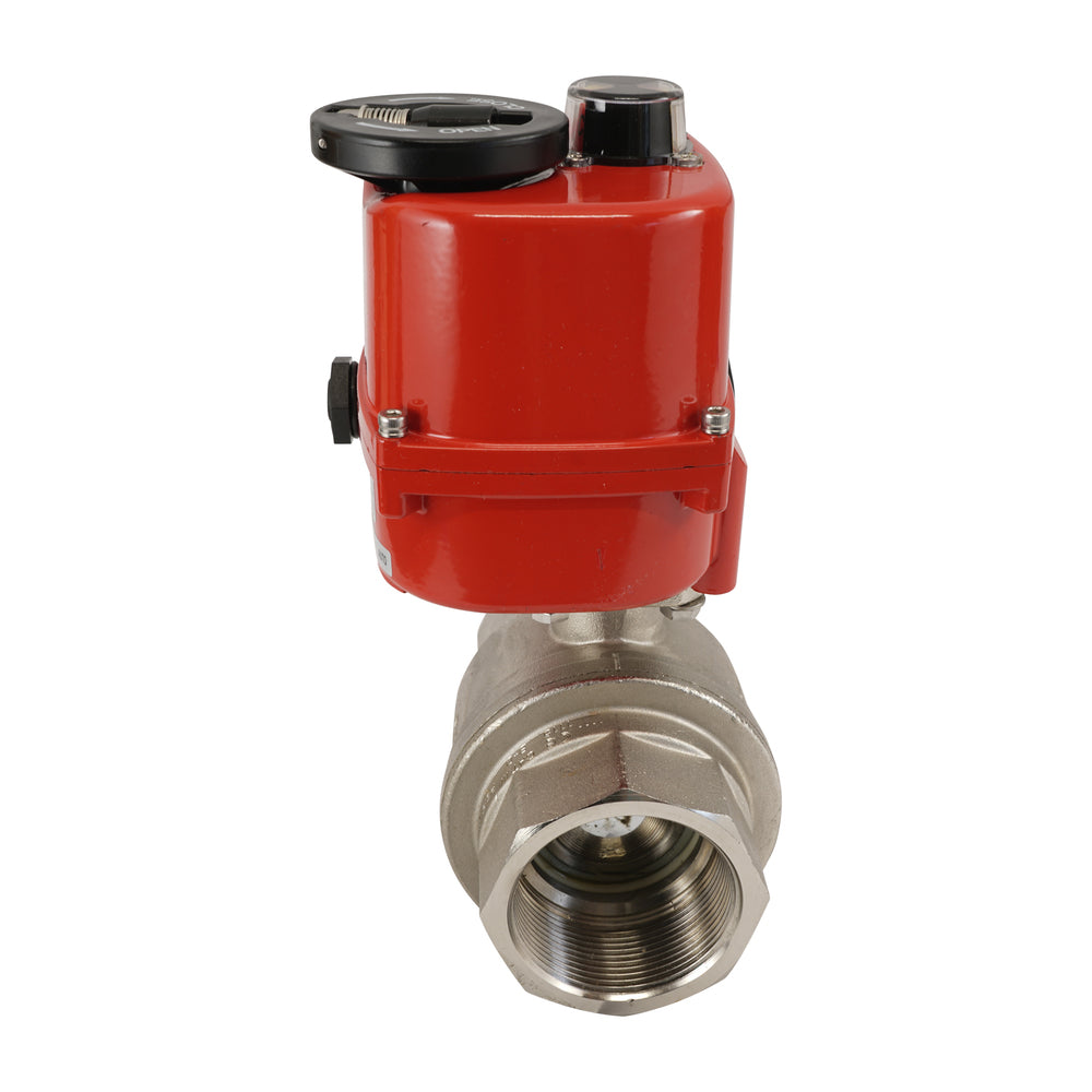Rp 3/8 inch 2-Way brass Modulating Electric ball valve 24 V AC/DC