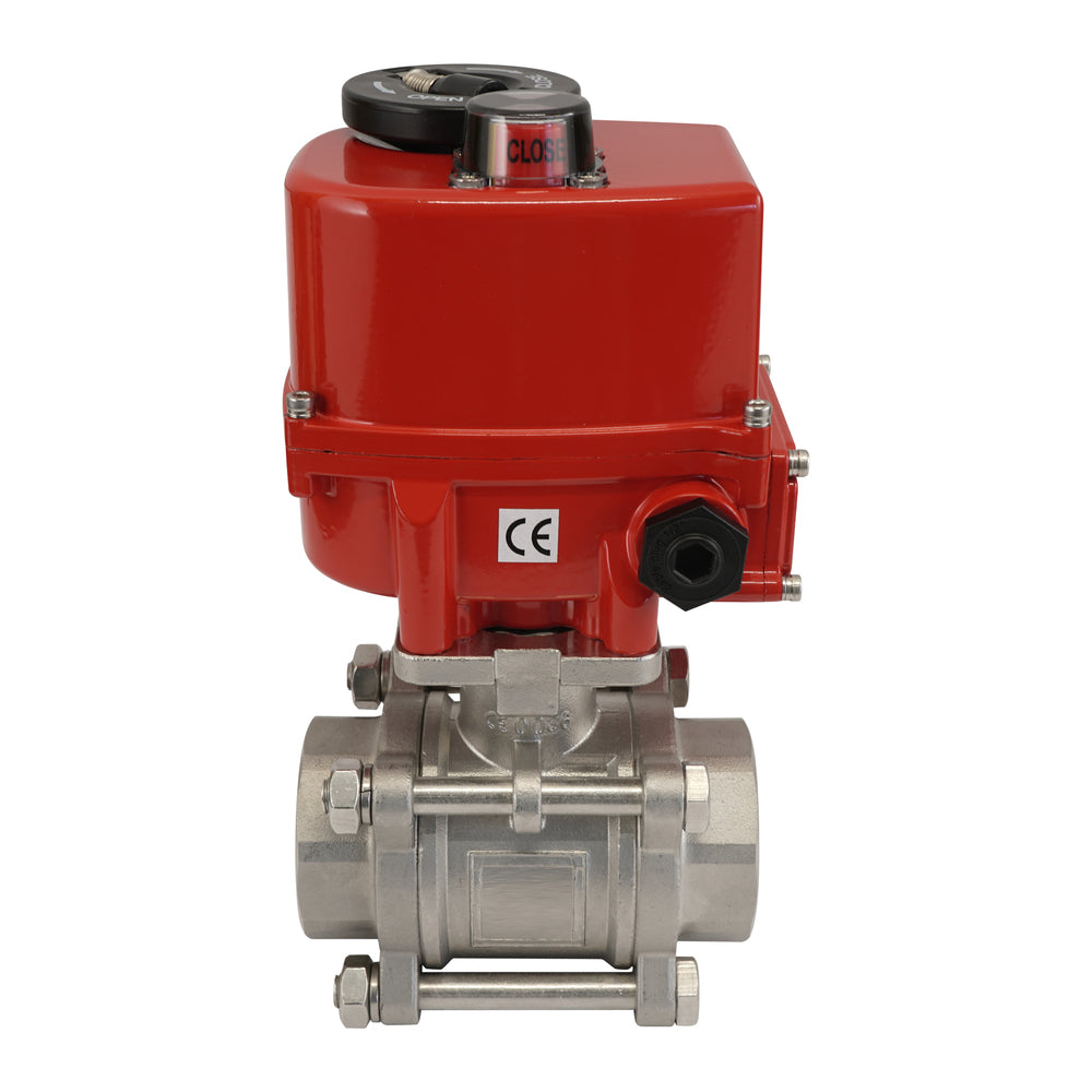 G3/4'' 2-Way Stainless Steel Modulating Electric Ball Valve 24V AC/DC