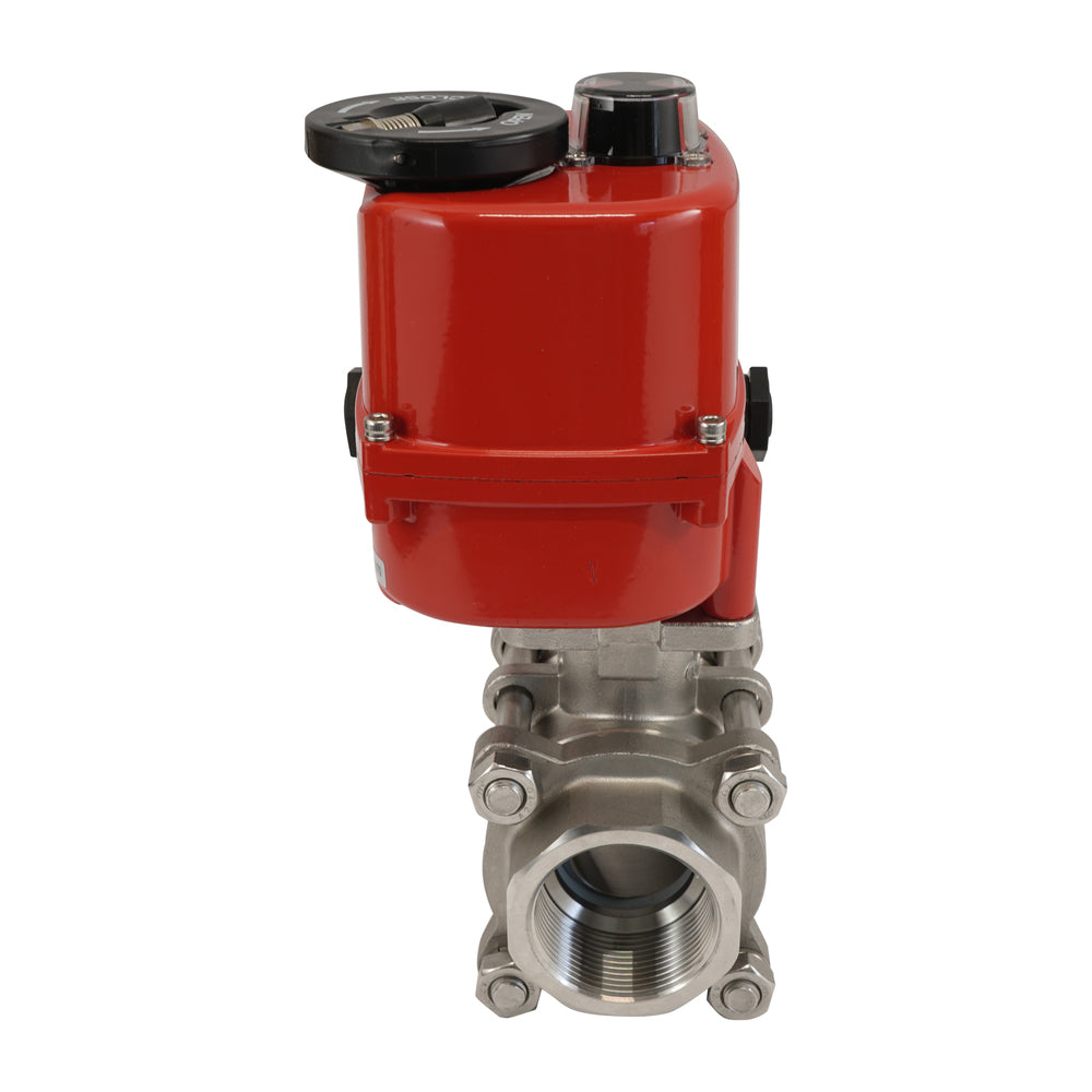 G1/4'' 2-Way Stainless Steel Modulating Electric Ball Valve 24V AC/DC