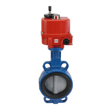 DN100 (4 inch) 100-240 V AC on/off Electric Cast Iron A-H Butterfly Valve Wafer EPDM