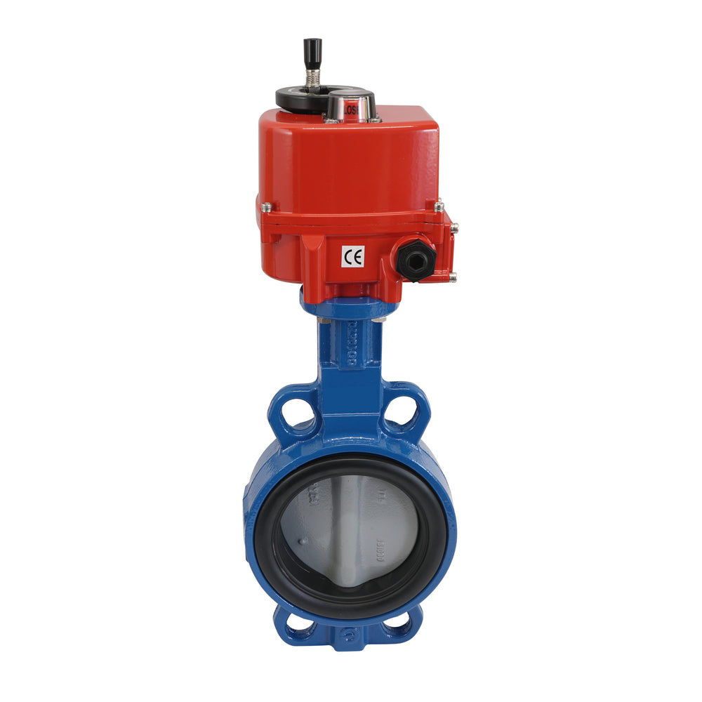 DN100 (4 inch) 100-240 V AC on/off Electric stainless steel CBA Butterfly Valve Wafer EPDM