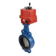 DN100 (4 inch) 100-240 V AC on/off Electric Cast Iron A-H Butterfly Valve Wafer EPDM