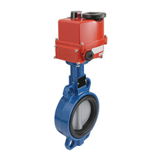 DN100 (4 inch) 100-240 V AC on/off Electric Cast Iron A-H Butterfly Valve Wafer EPDM