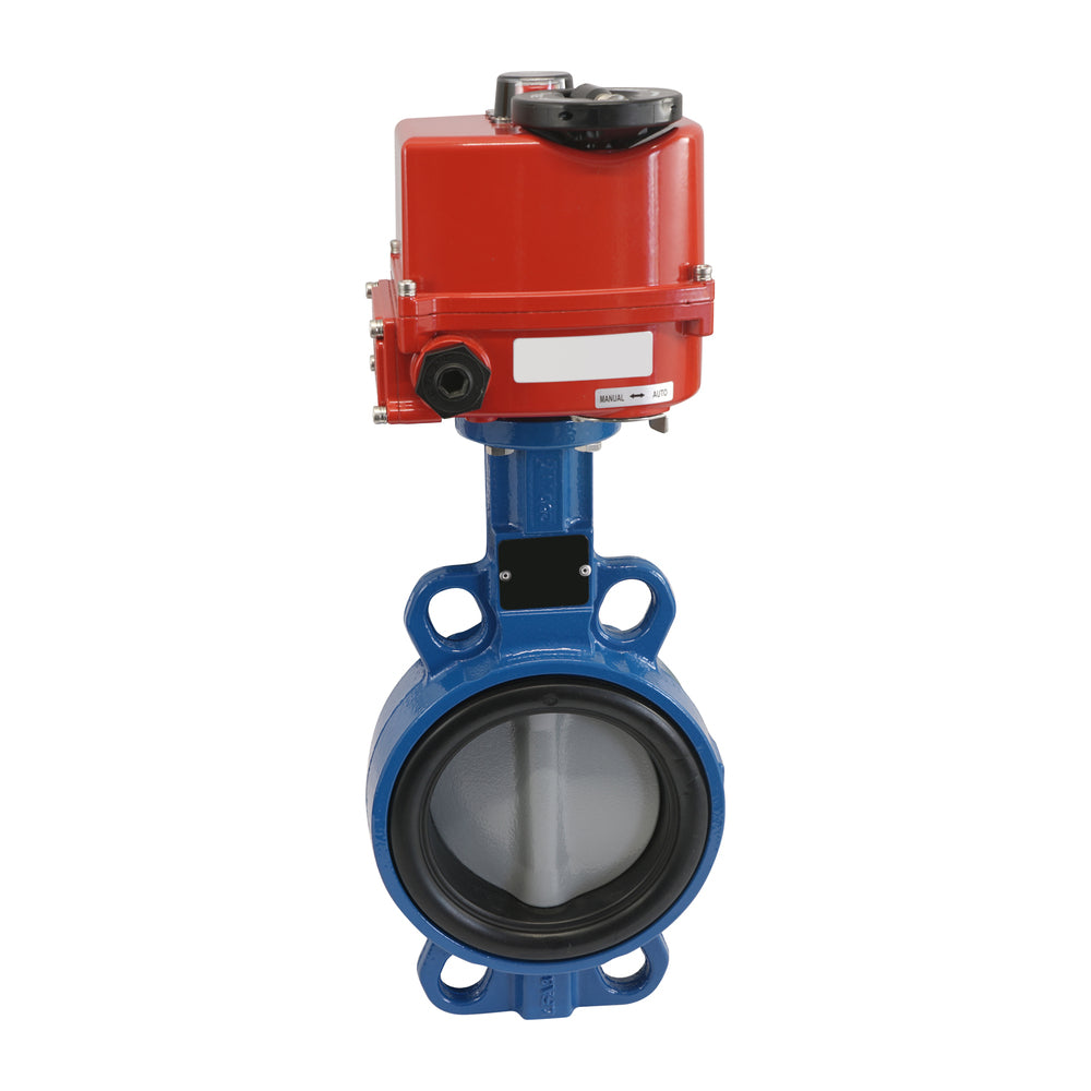 DN100 (4 inch) 100-240 V AC on/off Electric Cast Iron BBA Butterfly Valve Wafer EPDM