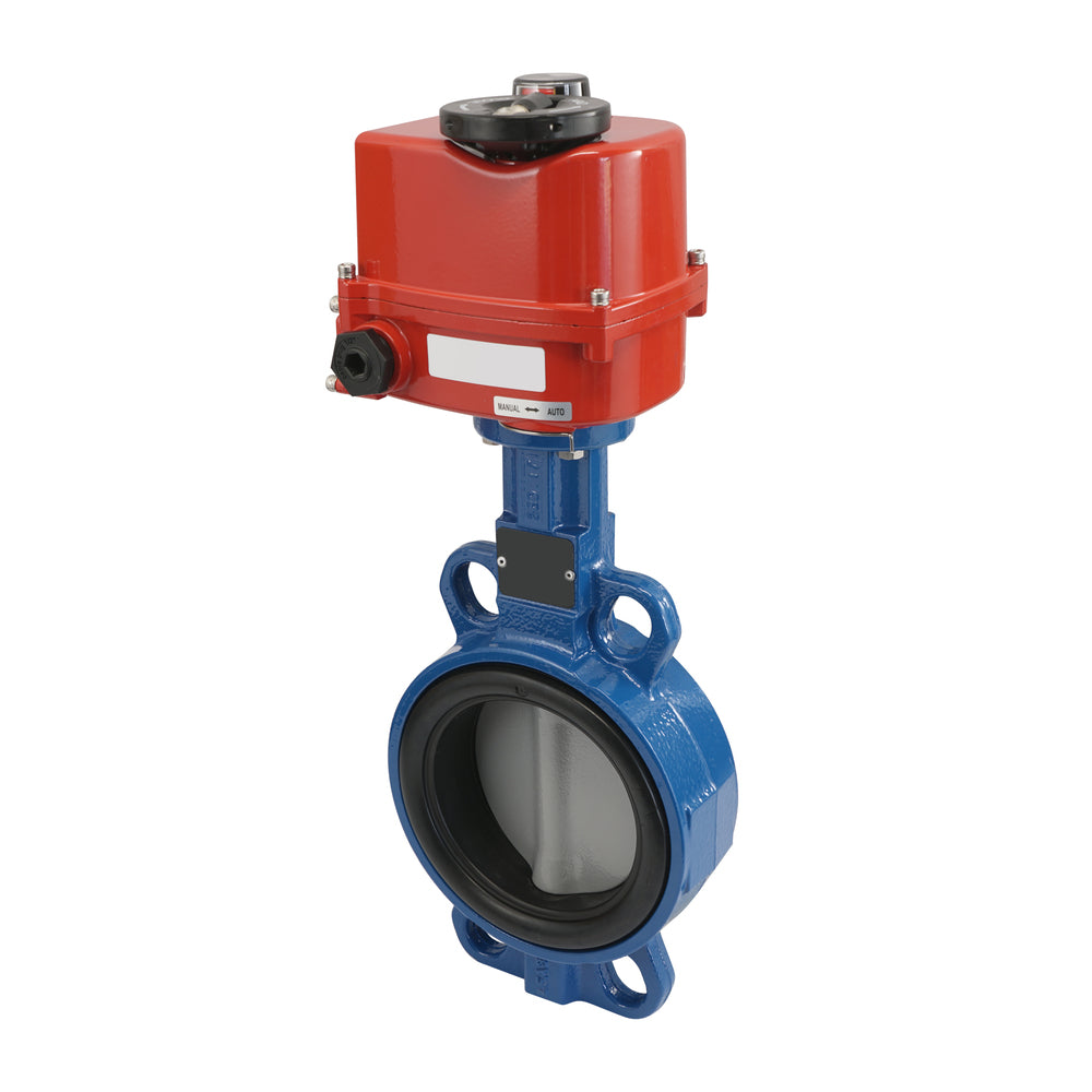 DN100 (4 inch) 100-240 V AC on/off Electric stainless steel CBA Butterfly Valve Wafer EPDM