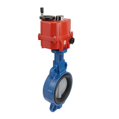 DN100 (4 inch) 100-240 V AC on/off Electric Cast Iron A-H Butterfly Valve Wafer EPDM