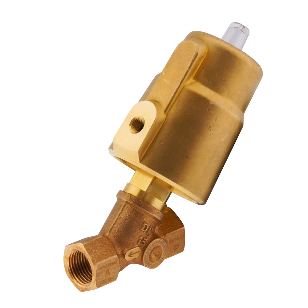 G1-1/4'' PTFE 16bar NC Angle Seat Valve Brass AL2