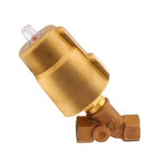G2'' PTFE/NBR 16bar NC Angle Seat Valve (Closes Ag. Flow) Brass AL2