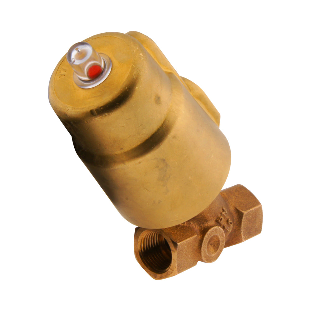 G2-1/2'' PTFE/NBR 10bar NC Angle Seat Valve (Closes Ag. Flow) Brass AL2