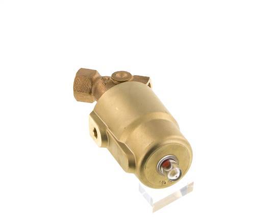 G1/2'' PTFE/NBR 16bar NC Angle Seat Valve (Closes Ag. Flow) Brass AL2