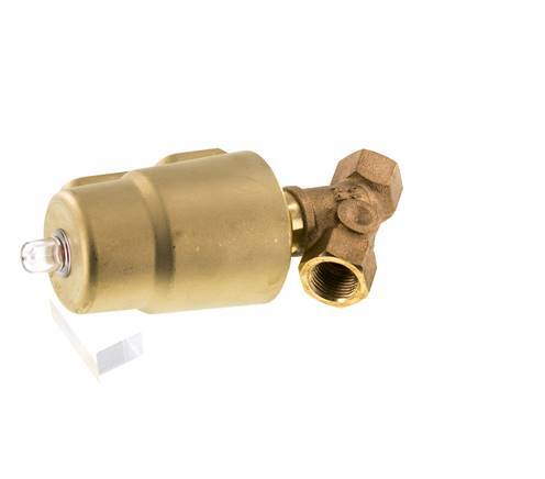 G1/2'' PTFE/NBR 16bar NC Angle Seat Valve (Closes Ag. Flow) Brass AL2