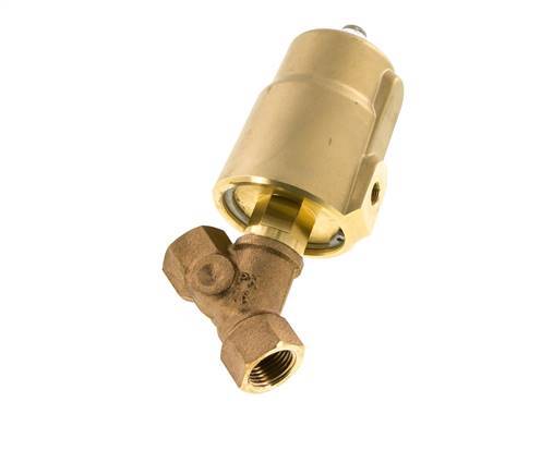 G1/2'' PTFE/NBR 16bar NC Angle Seat Valve (Closes Ag. Flow) Brass AL2