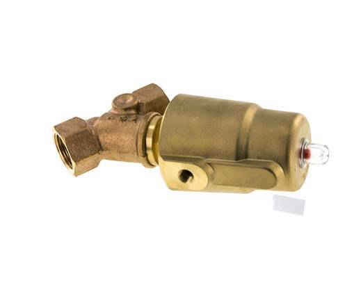 G3/4'' PTFE/NBR 16bar NC Angle Seat Valve (Closes Ag. Flow) Brass AL2