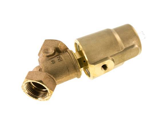 G1'' PTFE/NBR 16bar NC Angle Seat Valve Brass AL2
