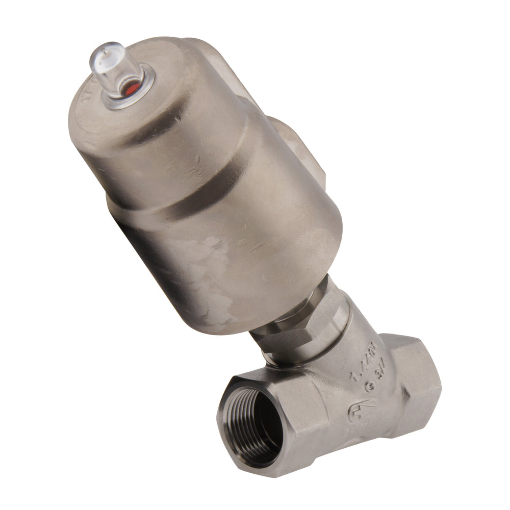 G1-1/2'' PTFE 7bar NO Angle Seat Valve Stainless-Steel/Brass AL2