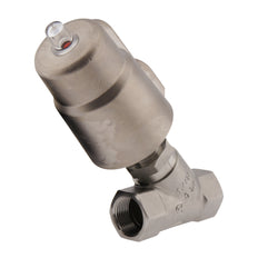 G1-1/4'' PTFE 9bar NO Angle Seat Valve Stainless-Steel/Brass AL2