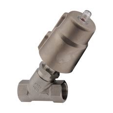G1'' PTFE 16bar NC Angle Seat Valve (Closes Ag. Flow) Stainless-Steel/Brass AL2