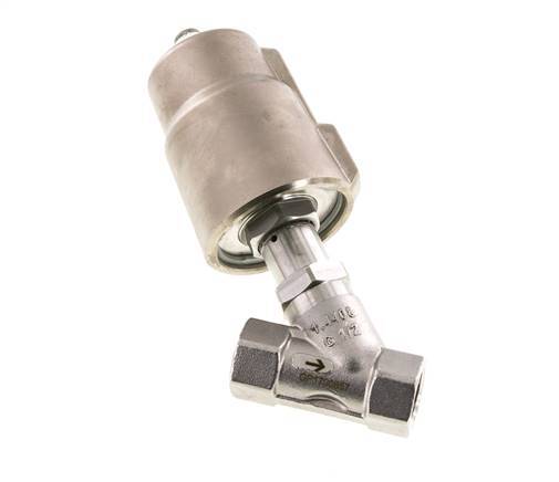 G1/2'' PTFE 25bar NC Angle Seat Valve Stainless-Steel/Brass AL2