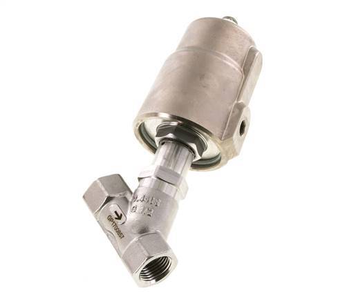 G1/2'' PTFE 25bar NC Angle Seat Valve Stainless-Steel/Brass AL2