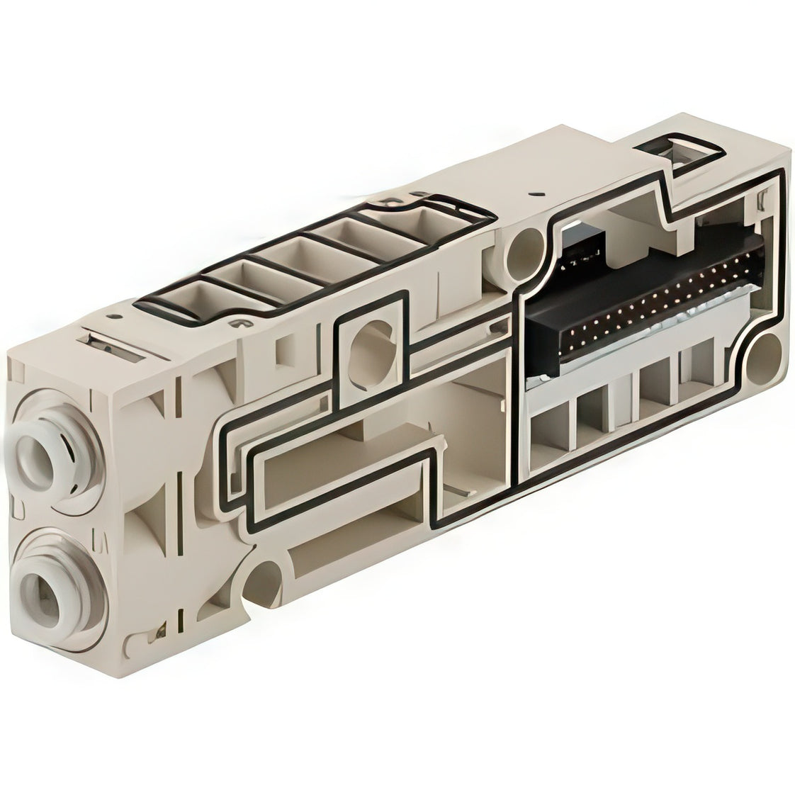 SMC SUP/EXH Block Assembly 8mm Push-In For SV1000/2000 Series - SV1000-51D-32A-C8