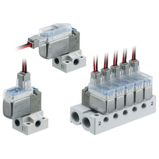 SMC Valve Manifold Common SUP/EXH M5x0.8 - VV100-S41-08-M5