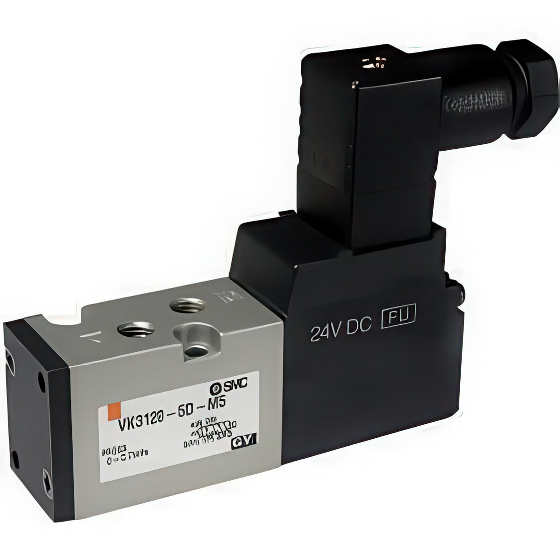 SMC 5/2-Way In-Line Pneumatic Solenoid Valve G1/8'' With Rubber Seal - VK3120-5DO-01F-Q
