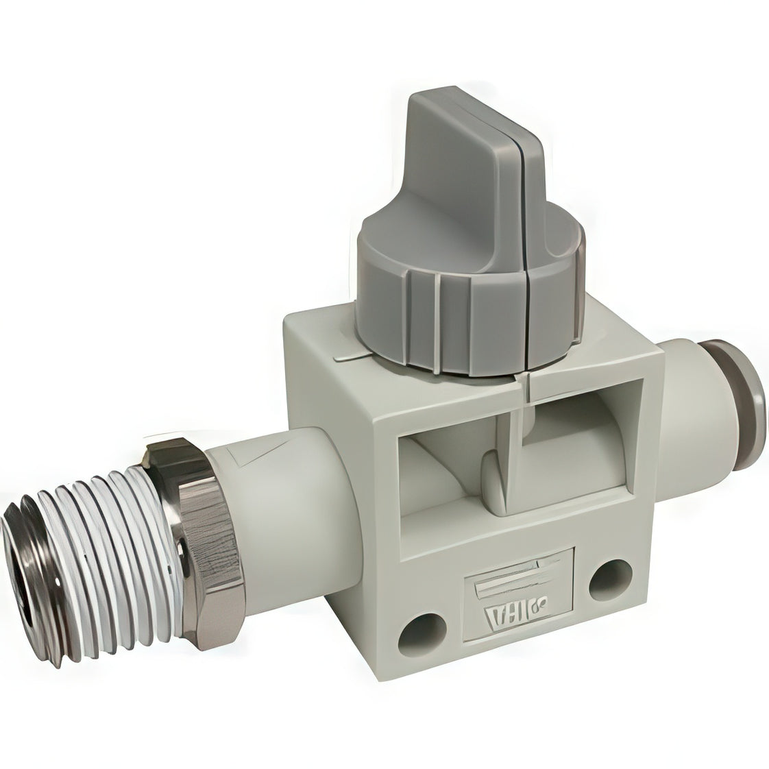 SMC 2/2-Way Finger Operated Pneumatic Valve 8mm Push-In - VHK2A-08F-08F