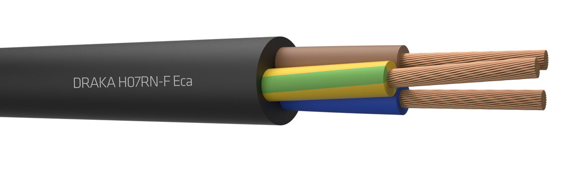 Draka H07RN-F Neoprene Cable 3G1.5mm² Black - 817308 [10 Meters]