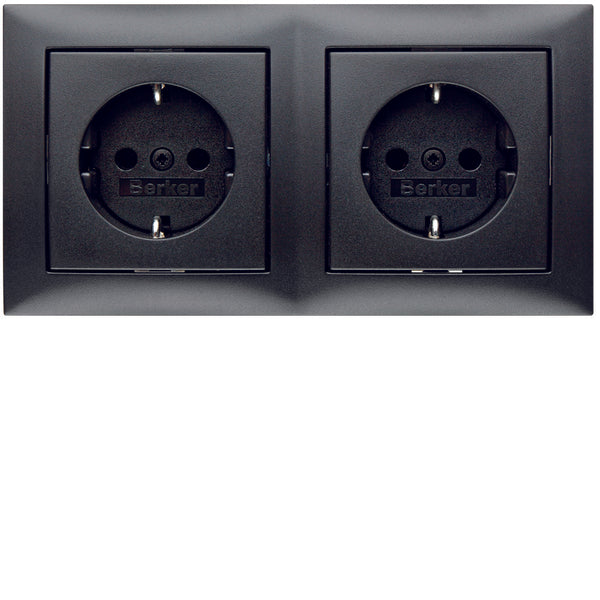 Hager Berker S.1/B.3/B.7 Wall Outlet (WCD Switchgear) (European Socket) - 47209949