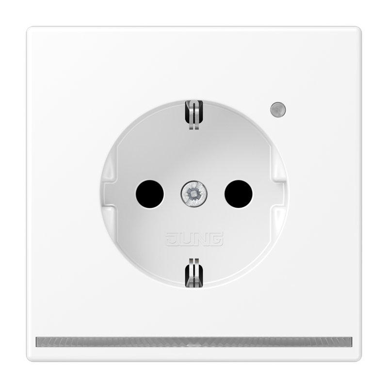 Jung LS RANGE Wall Outlet (WCD Switchgear) (European Socket) - LS1520-OWWMLNW