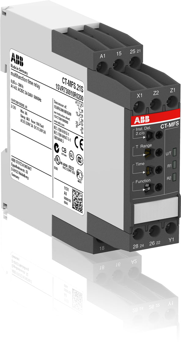 ABB CT-MFS.21S Multifunction Time Relay 24-240V AC/DC - 1SVR730010R0200