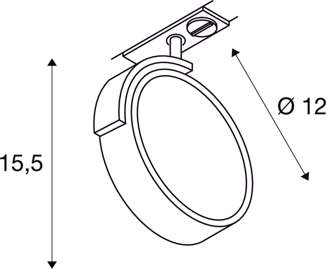SLV Kalu Track QPAR GU10 Single Phase Spot Light Black - 143540