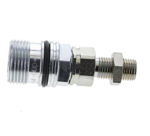 Steel DN 10 Hydraulic Coupling Socket 8 mm L Compression Ring Bulkhead ISO 14541/8434-1 D M28 x 2