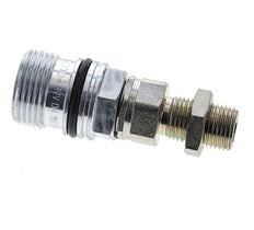 Steel DN 10 Hydraulic Coupling Socket 10 mm L Compression Ring Bulkhead ISO 14541/8434-1 D M28 x 2