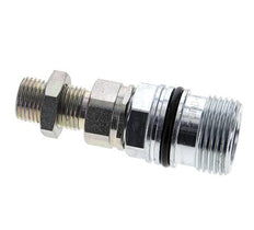 Steel DN 10 Hydraulic Coupling Socket 10 mm L Compression Ring Bulkhead ISO 14541/8434-1 D M28 x 2