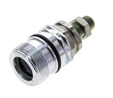 Steel DN 12.5 Hydraulic Coupling Socket 8 mm L Compression Ring Bulkhead ISO 14541/8434-1 D M36 x 2