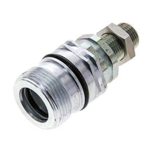 Steel DN 12.5 Hydraulic Coupling Socket 12 mm L Compression Ring Bulkhead ISO 14541/8434-1 D M36 x 2
