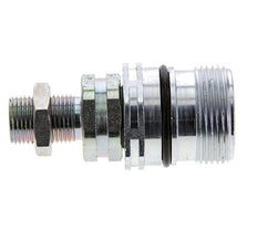 Steel DN 12.5 Hydraulic Coupling Socket 12 mm L Compression Ring Bulkhead ISO 14541/8434-1 D M36 x 2