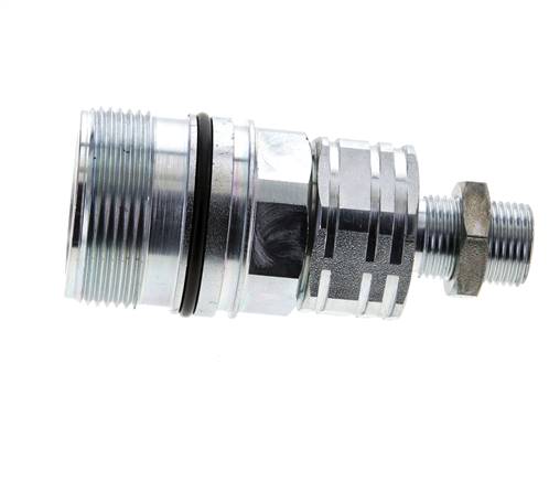 Steel DN 20 Hydraulic Coupling Socket 12 mm L Compression Ring Bulkhead ISO 14541/8434-1 D M42 x 2