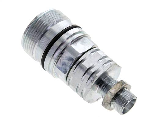 Steel DN 20 Hydraulic Coupling Socket 12 mm L Compression Ring Bulkhead ISO 14541/8434-1 D M42 x 2