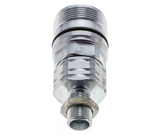 Steel DN 20 Hydraulic Coupling Socket 12 mm L Compression Ring Bulkhead ISO 14541/8434-1 D M42 x 2