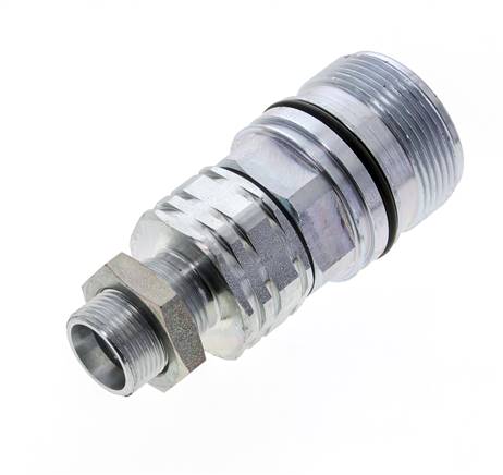 Steel DN 20 Hydraulic Coupling Socket 15 mm L Compression Ring Bulkhead ISO 14541/8434-1 D M42 x 2