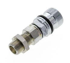 Steel DN 10 Hydraulic Coupling Socket 10 mm S Compression Ring Bulkhead ISO 14541/8434-1 D M28 x 2