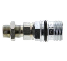 Steel DN 10 Hydraulic Coupling Socket 10 mm S Compression Ring Bulkhead ISO 14541/8434-1 D M28 x 2
