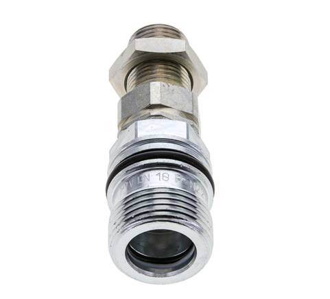 Steel DN 10 Hydraulic Coupling Socket 10 mm S Compression Ring Bulkhead ISO 14541/8434-1 D M28 x 2