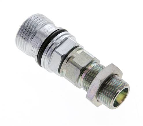 Steel DN 10 Hydraulic Coupling Socket 12 mm S Compression Ring Bulkhead ISO 14541/8434-1 D M28 x 2