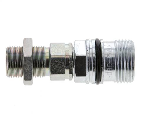 Steel DN 10 Hydraulic Coupling Socket 12 mm S Compression Ring Bulkhead ISO 14541/8434-1 D M28 x 2