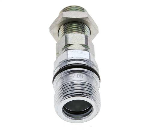 Steel DN 10 Hydraulic Coupling Socket 12 mm S Compression Ring Bulkhead ISO 14541/8434-1 D M28 x 2